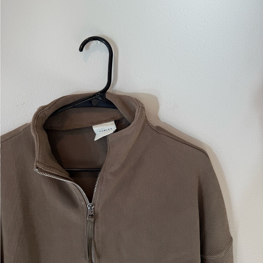 Varley Green ribbed quarter zip - Picture 3 of 3